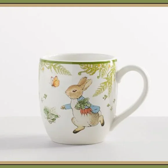 NEW RARE Pottery Barn Beatrix Potter Peter Rabbit Stoneware Mug 21 OZ Stoneware - Picture 2 of 6